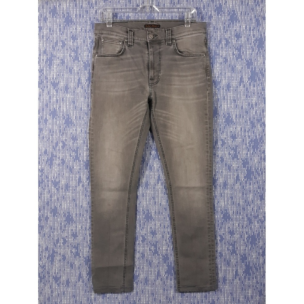 Nudie Jeans Lean Dean Mens Tag 30 x 34 Actual Fit‎ 32 x 30 Gray Organic Cotton
